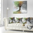 thumbnail image 3 of Designart Tree with Four Seasons - Tree Painting Throw Pillow - 18x18, 3 of 5