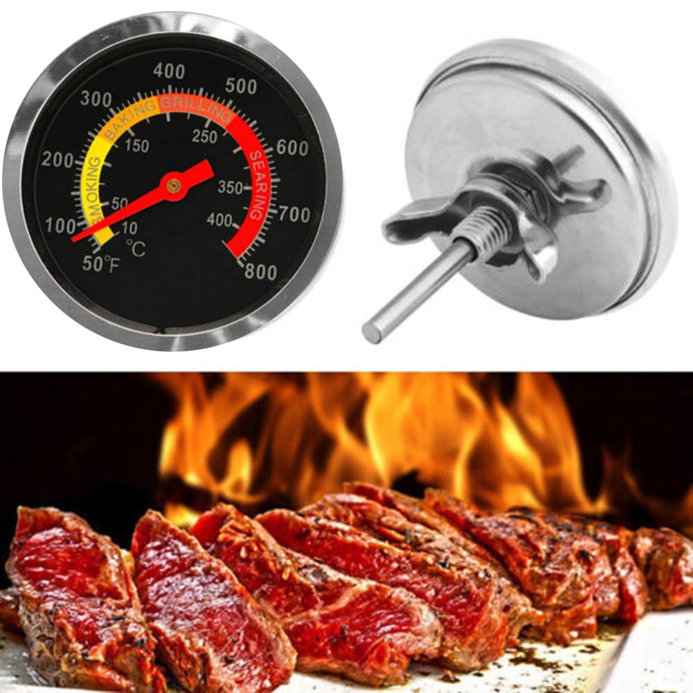 BBQ Smoker Grill Stainless Steel Thermometer Temperature Gauge 50-400℃ 