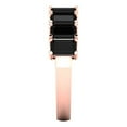 thumbnail image 4 of 2.61 ctw Wedding Band for Women - 14K Rose Gold Natural Onyx Stackable Eternity Ring, 4 of 6