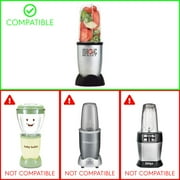 2 عبوة 22 أونصة من كأس طويل مع قطع غيار غطاء علوي قابلة للانزلاق متوافقة مع خلاطات Magic Bullet 250W MB1001