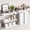 4-white, variant on Bathroom Shelves Over Toilet, Floating Shelves Wall Mounted with Metal Frame and Towel Bar for Bathroom, Kitchen, Bedroom, Living Room (3 Plus 1 Rustic Brown)