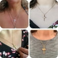 thumbnail image 3 of SFTING 925 Sterling Silver Cross Faith Pendant Necklace for Women Infinity Necklace 14K White Gold Plated with 5A Zirconia Rose Gold, 3 of 7