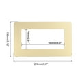 thumbnail image 2 of Placa de contorno de interruptor de doble gang de plástico de aluminio tono dorado brillante 216mm x 130mm, 2 of 5