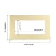 thumbnail image 2 of Placa de contorno de interruptor de doble gang de plástico de aluminio tono dorado brillante 216mm x 130mm, 2 of 5