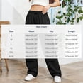 thumbnail image 3 of hlysgo Women's High Waisted Cargo Pants Loose Fit Wide Leg Cotton Trousers Drawstring Elastic Waist Casual Pant with Pockets Black,S, 3 of 5