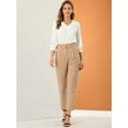 thumbnail image 3 of DARING DIVA Women's Satin Blouse Long Sleeve V Neck Top Shirts S White, 3 of 6