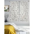 thumbnail image 2 of Gray Flowers Sheer Curtains 63 Inch Length 2 Panels Set, Spring Summer Farmhouse Botanical Voile Window Treatment Rod Pocket Curtains Sheers Drapes for Bedroom/Living Room/Kitchen 52x"63"x2, 2 of 7