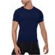 thumbnail image 2 of pstuiky Camisa de manga corta para hombre, Camisa deportiva de color liso con mangas raglán cortas y cuello redondo para hombre camisas casuales para hombre m, 2 of 5
