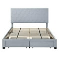 thumbnail image 2 of Furniture of America Harper Fabric Queen Bed with 2-Drawer in Light Gray, 2 of 15
