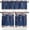Blue, variant on Christmas Kitchen Curtains and Valances Set, Rod Pocket Curtains Tier Farmhouse Window Curtains 24 Inch Length, Red Winter Pine Tree Silver Leaves Snowflake 3 Piece Kitchen Curtains Set