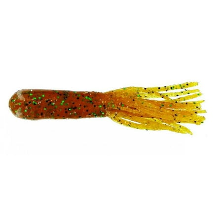 GSM Fishing 4 in. Salt Tube Lures Pumpkin Pepper Green - Pack of 8