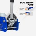 thumbnail image 2 of Low Profile Floor Jack for Cars, 5 Ton (11,000 lbs) Heavy-Duty Steel Dual Piston Quick Lift Pump, 3.54-21.65 Inch Lifting Range, Black Silver Hydraulic Car Jack for SUV Truck, 2 of 14