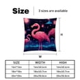thumbnail image 5 of Flamingo Decorative Pillows Covers Set of 2 - Unique Patterns, 16x16, 18x18, 20x20 Inches - Throw Pillow Covers for Home Decor, Bedroom, Living Room for Various Occasions, 5 of 6