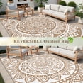 thumbnail image 6 of Yamaziot 6'x9' Outdoor Rugs Patio Rug Reversible Mats RV Waterproof Outdoor Rugs Camping Rugs Plastic Straw Rug Outdoor Area Rug for Patios, Camping, Porch, Balcony, Beach, Deck, 6 of 8