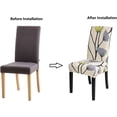 thumbnail image 3 of Dining Room Chair Covers 6 Pack, Stretch Spandex Kitchen Chair Covers Removable Washable Parsons Chair Slipcovers Protectors Covers for Dining Room, Party (6Pcs, Dandelion), 3 of 6