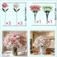 thumbnail image 3 of Cadancy Artificial Flowers 6 Bundles Spring Rose Bouquets with Baby'S Breath, Mixed Floral Arrangement for Wedding Centerpieces, Home Table Mantle Decor, Bridal Shower Decorations, 3 of 8