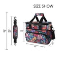 thumbnail image 3 of FORMRS Insulated Cooler Bag 24 Cans Capacity Soft Leakproof Lunch Box with Side Pockets, Serene Floral Pattern, 3 of 7
