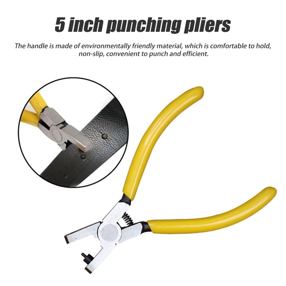 SmartBy Shoe Strap Hole Puncher Pliers with Ergonomic Handle Easy to Use Wide Application Watch Band Hole Punch Pliers
