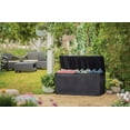 thumbnail image 2 of Keter Comfy 71 Gallon Durable Weatherproof Resin Deck Box Organization and Storage for Outdoor Patio and Lawn, Anthracite Gray, 2 of 7