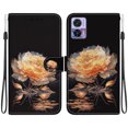 thumbnail image 2 of Compatible with Motorola Moto Edge 30 Neo Flower Painted PU Leather Wallet Case with Card Slots Cover, 2 of 5