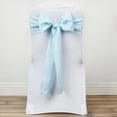 thumbnail image 2 of Efavormart 5 PCS LIGHT BLUE Polyester Chair Sashes Tie Bows for Wedding Events Decor Chair Bow Sash Party Decor Supplies - 6x108", 2 of 11