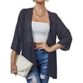 thumbnail image 1 of Faithtur Veste en Chiffon Transparent pour Femmes, Cardigan de Plage Décontracté, 1 of 6