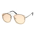 thumbnail image 2 of Womens Rimless Rectangular Luxury Designer Style Metal Rim Sunglasses Silver Beige, 2 of 4