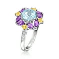 thumbnail image 3 of Ross-Simons 1.50 Carat Blue Topaz, .50 ct. t.w. Amethyst, .10 ct. t.w. Citrine Ring With White Topaz Accents in Sterling Silver, Women's, Adult, 3 of 4