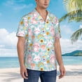 thumbnail image 2 of Lsque Love You Rabbit pattern Hawaiian Shirt for Men, Unisex Summer Beach Casual Short Sleeve Button Down Shirts-3X-Large, 2 of 9