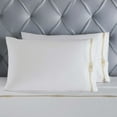 thumbnail image 6 of Superior Moonlawn Embroidered Cotton Bed Sheet Set, California King, White/Gold, 6 of 10