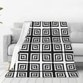 thumbnail image 3 of Black White Seamless Texture Pattern Throw Blanket, Super Soft Anti-Pilling Flannel Bed Blankets, 60"x50", 3 of 8