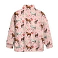 thumbnail image 5 of Uorisanigo Oversized Sweatshirts for Girls Floral Western Horse Pink Long Sleeve Zipper Sweatshirt Fall Spring Outfits Clothes Half Zip Mock Neck Pullover Jackets Casual Hoodies, 5 of 7