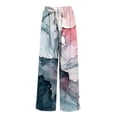 thumbnail image 6 of Dress Pants Women Petite High Waisted Wide Leg Summer Beach Vacation Pants Boho Lounge Casual Palazzo Trousers, 6 of 7