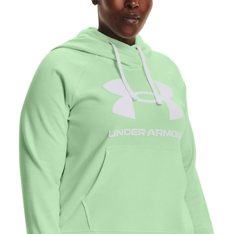 Under Armour Women s Ua Rival Fleece Logo Hoodie Green Size XXXL