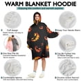 thumbnail image 5 of Wearable Oversized Blanket,Black Halloween Pumpkin Faces Wearable Blanket Hoodie for Adults,Cozy Hooded Blankets with Super Pockets,Super Warm Fuzzy Pullover for Women & Men, 5 of 6