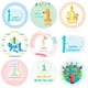 thumbnail image 2 of Pegatinas de cumpleaños de 1 año para niño y niña, decoraciones para fiesta de primer cumpleaños, conjunto de fiesta de Baby Shower azul y rosa, decoración de fiesta de aniversario para niños, 2 of 4
