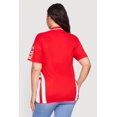 thumbnail image 4 of Women's Plus Size Color Blocked Tokyo Racing Graphic Polo Top, 4 of 4