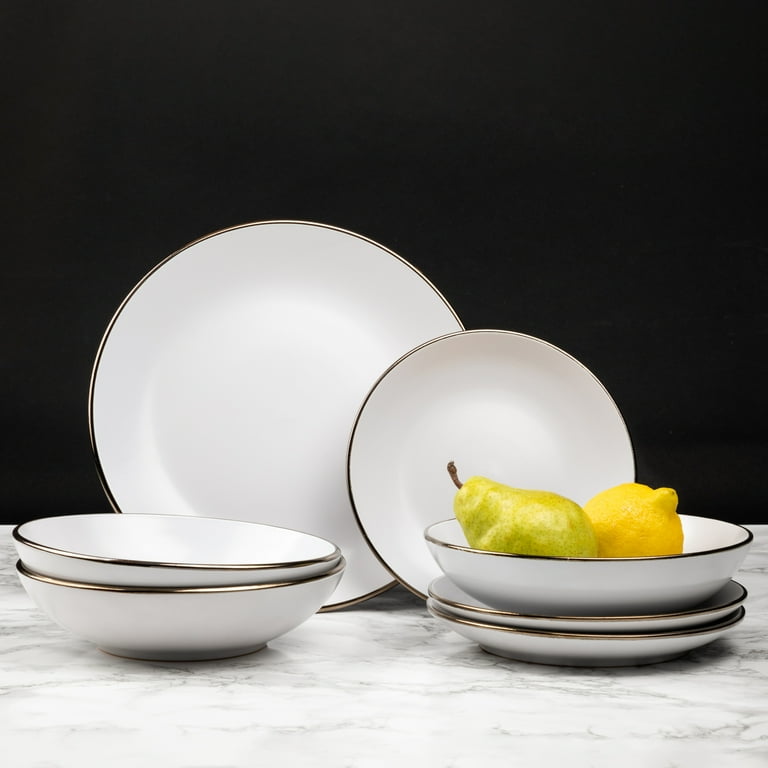 Thyme & Table Dinnerware Aria Stoneware, 12 Piece Set - Walmart.com
