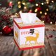 thumbnail image 1 of Ganfancp Navidad de Cuero de Madera Caja de Pañuelos Caja de Papel Inicio Restaurante Sala de Estar Mesa de Café de Escritorio Caja de Pañuelos de Almacenamiento Rebajas Flash Deals 1* Caja de Pañuel, 1 of 6