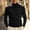 Black, variant on ZGRBOU Men's Turtleneck Ribbed Knit Sweater Asymmetric Button Long Sleeve Jumper Fashion Solid Slim Pullover Tops