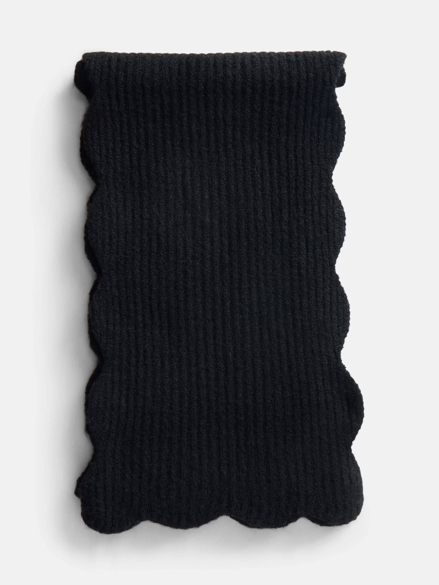 Scenario Women's Rib Knit Scarf, Black