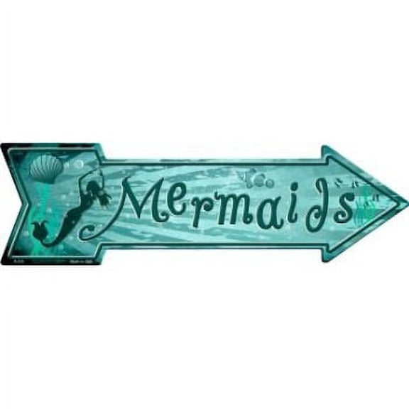 smart blonde mermaids novelty metal arrow sign a-315