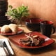 thumbnail image 2 of Juego De Vajilla Gibson Soho Lounge Square Reactive Glaze, Servicio Rojo Para 4 (16 Piezas), 2 of 5