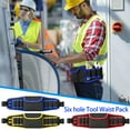 thumbnail image 1 of Electrician Tool Belt with 8 Pockets - Thickened Cloth Waist Pack for Professionals & DIY, 1 of 2
