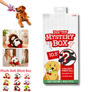 10.5" Lamb Chop Mystery Dog Interactive Plush Toy Blind Box,Polyester Soft Stuffed Animals Toy,Squeaky Surprise Box for Dog Bonding Playtime Blind Box-1PC