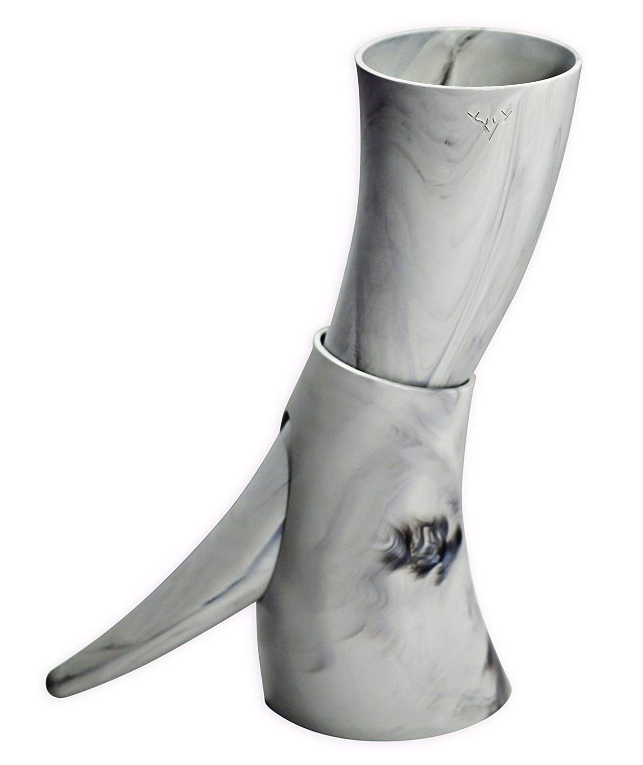Plastic Viking Drinking Horn White