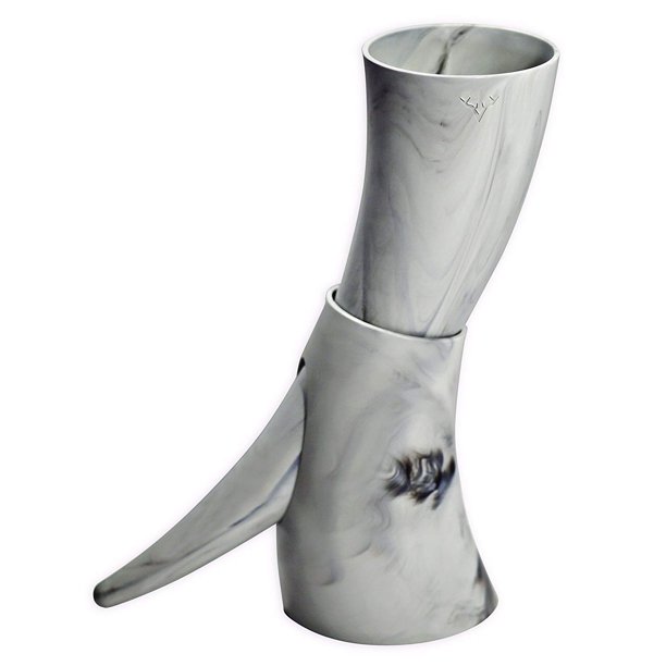 Plastic Viking Drinking Horn White
