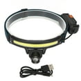 thumbnail image 1 of Linterna frontal COB para exteriores, recargable, tipo C, LED, para pesca, ciclismo, running, W678, 2 focos fijos., 1 of 14