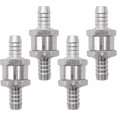 thumbnail image 1 of Válvula de retención de aluminio, 4 piezas, plateada con flecha antirretorno, de aleación de aluminio, para sistemas de combustible de baja presión de carburador (10 mm), 1 of 5