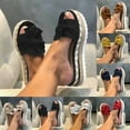 thumbnail image 1 of Womens Summer Beach Sandals Casual Flip Flops Ladies Mid Wedge Shoes Size, 1 of 9